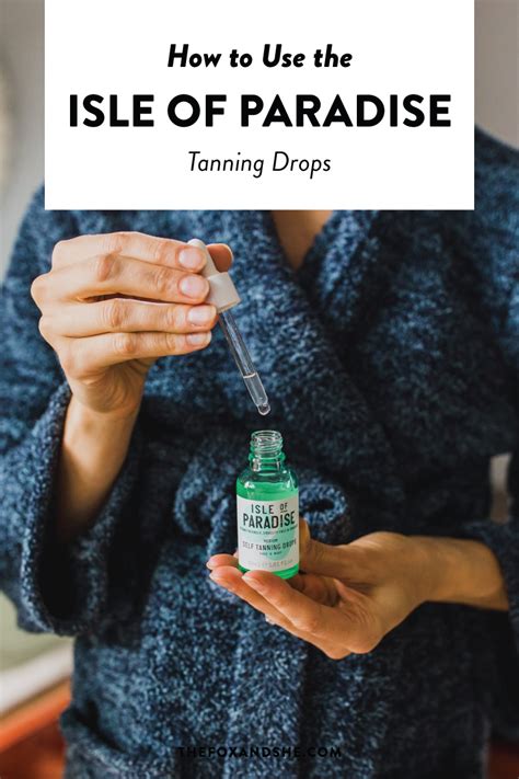 isle de paradise tanning drops.